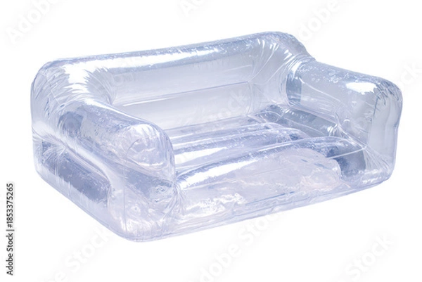 Obraz Transparent Inflatable Sofa on White Background