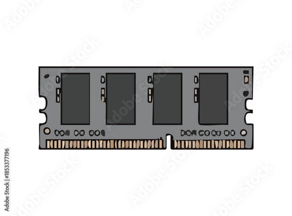 Fototapeta Illustration RAM Memory Module