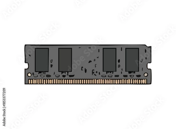 Fototapeta Illustration RAM Memory Module
