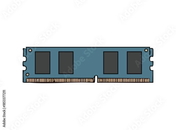 Fototapeta Illustration RAM Memory Module