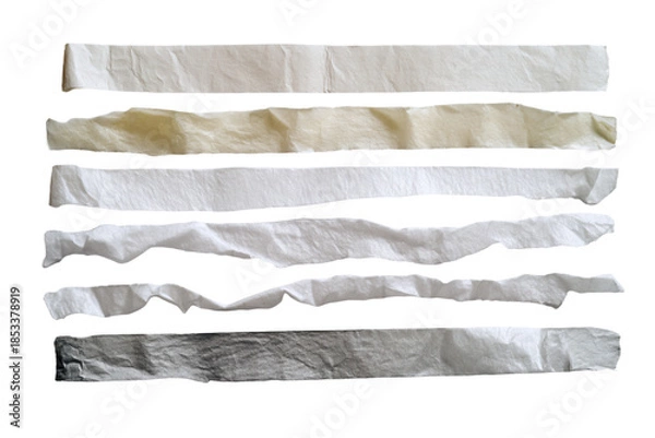 Obraz Assorted Torn Paper Strips on Flat Surface