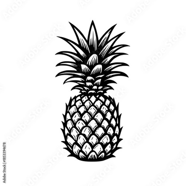 Obraz pineapple hand drawing illustration