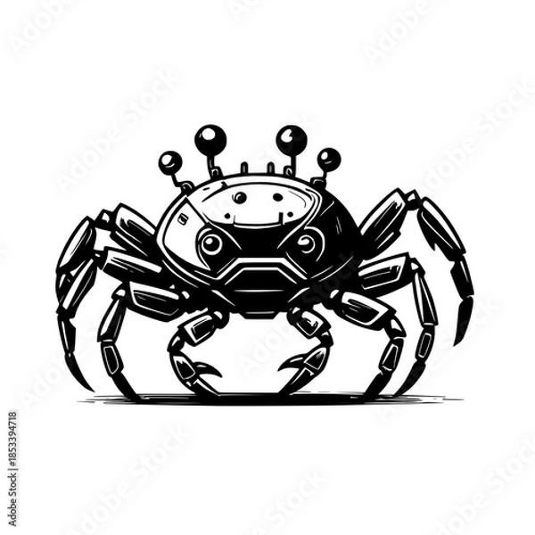 Obraz hand drawn crab icon.
