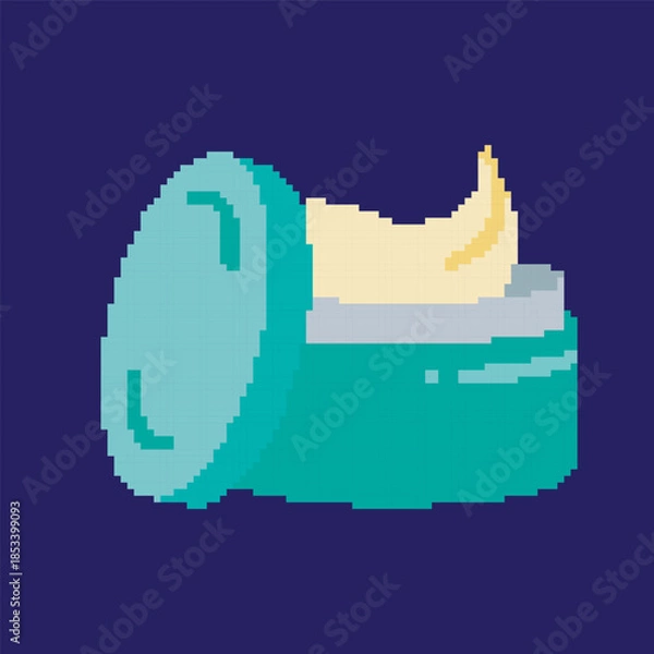 Obraz Makeup pixel art, illustration on isolated background.