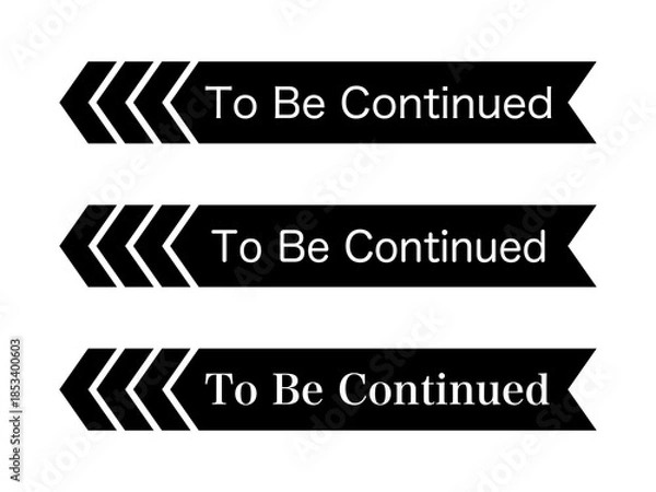 Obraz 「To Be Continued」矢印素材セット