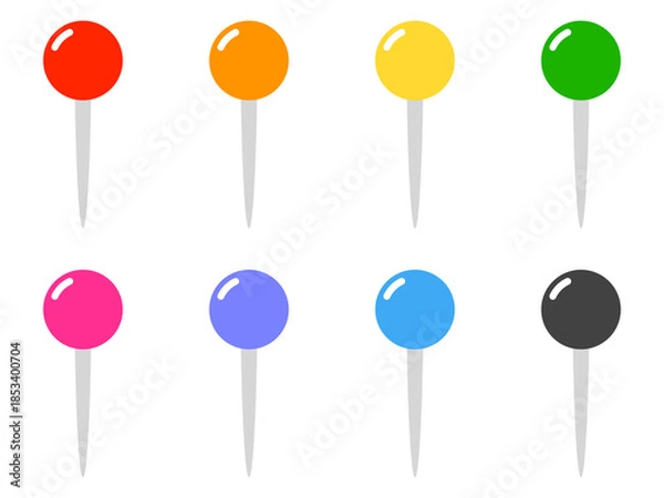 Obraz 丸ピン・プッシュピンアイコンセット