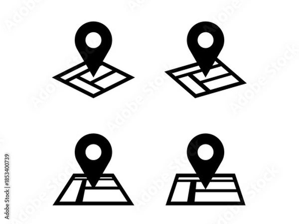 Obraz マップピンアイコンセット