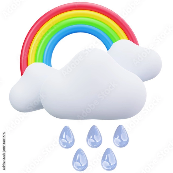 Obraz Rainbow Rain Weather Scene