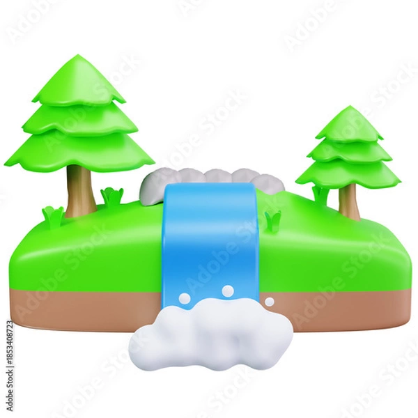 Obraz Waterfall Forest Nature View