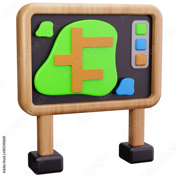 Obraz Park Map Direction Board