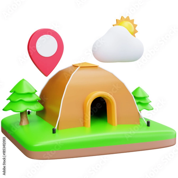 Obraz Camping Tent Picnic Area