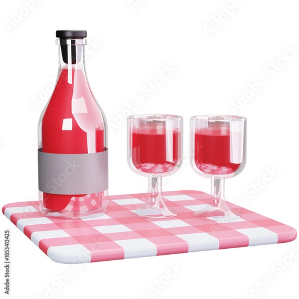Obraz Picnic Beverage Bottle Set