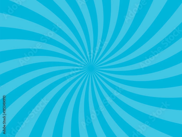 Fototapeta 水色のスパイラルな背景のベクターイラスト