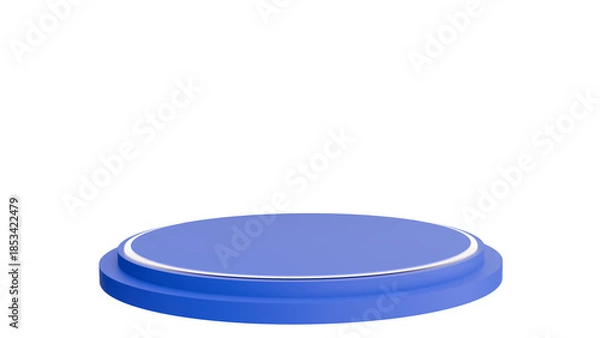 Fototapeta Blue Circular Platform on Transparent Background