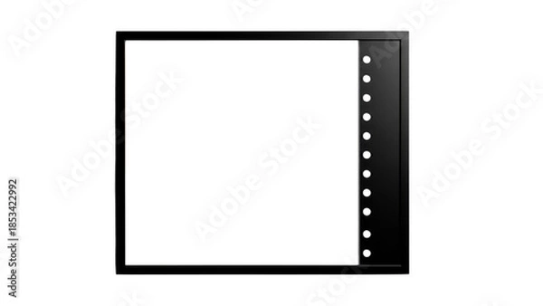 Obraz Black Vanity Mirror Frame With Empty Light Sockets