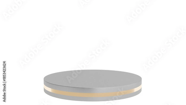 Fototapeta Empty Circular Display Pedestal with Transparent Background