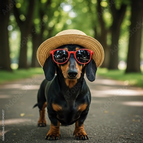 Fototapeta 木漏れ日とサングラスの休日