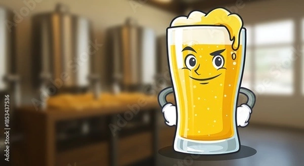 Fototapeta 醸造所の誇り高き一杯