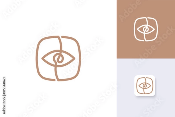 Obraz eye icon logo design illustration vector template