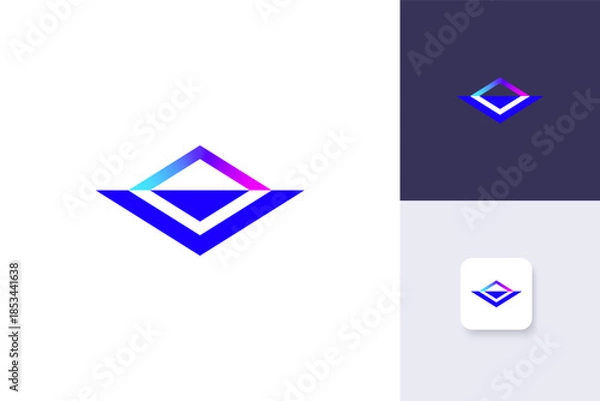 Obraz abstract technology icon logo design inspiration vector template