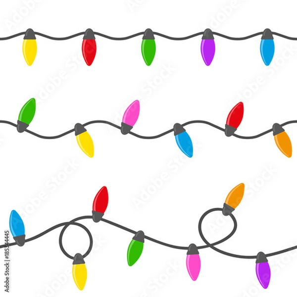 Obraz Garland glowing seamless pattern