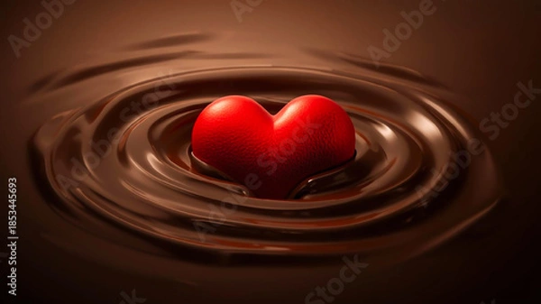 Obraz チョコにうもれた赤いハート