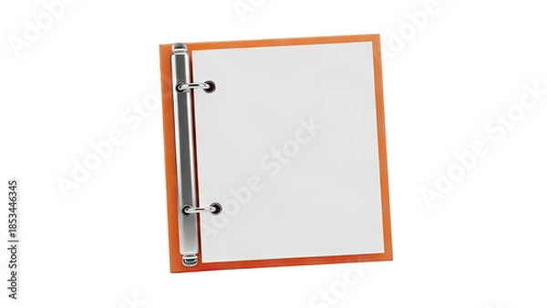 Obraz Orange 3-Ring Binder with Blank White Pages