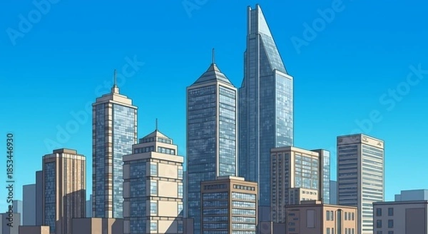 Fototapeta Sunlit Metropolis