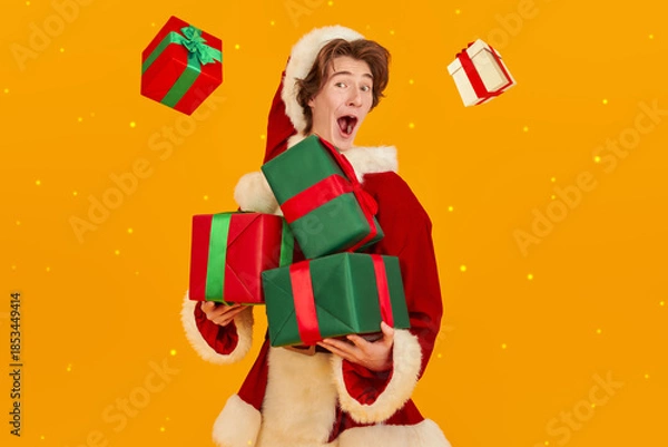 Obraz juggling gift boxes