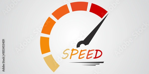Obraz Speed, vector logo racing event, with the main elements of the modification speedometer