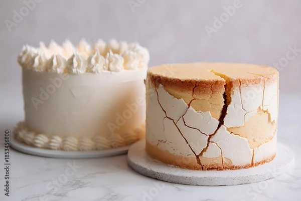 Obraz a smooth frosted cake