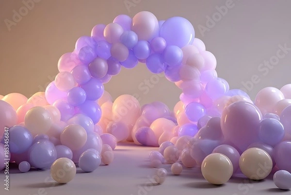 Obraz a glowing balloon arch