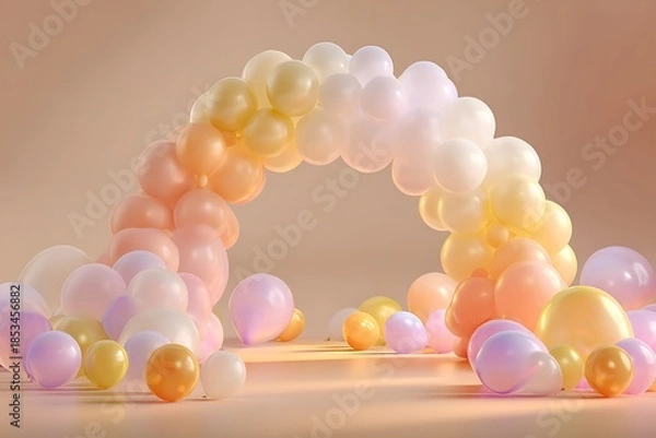 Obraz a glowing balloon arch
