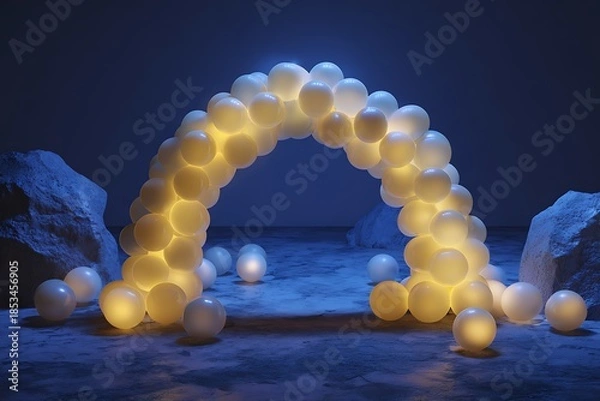 Obraz a glowing balloon arch