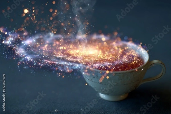 Obraz cup of coffee with smoke