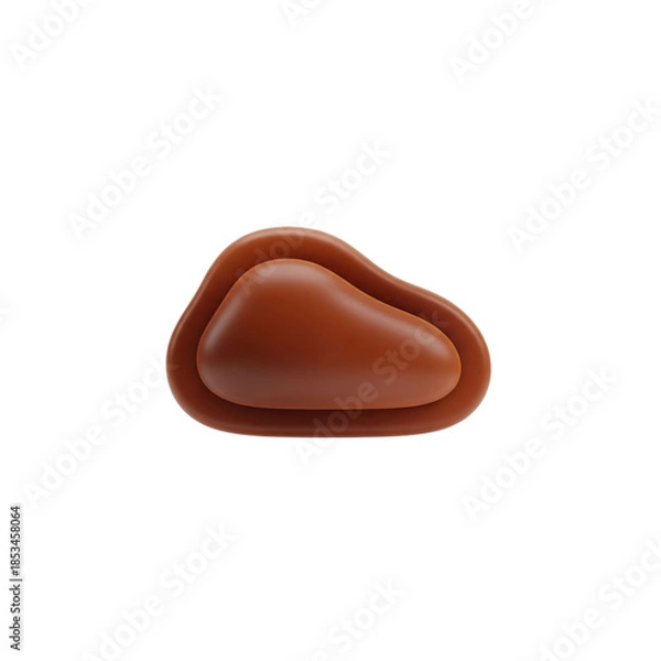 Obraz Rich, melted chocolate isolated on transparent background