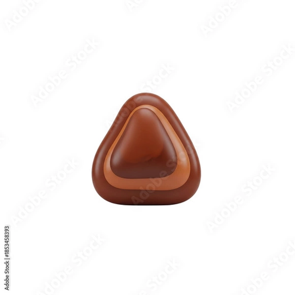 Obraz Brown abstract sculpture isolated on transparent background