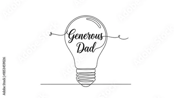 Obraz Generous Dad Lightbulb Idea Symbol.