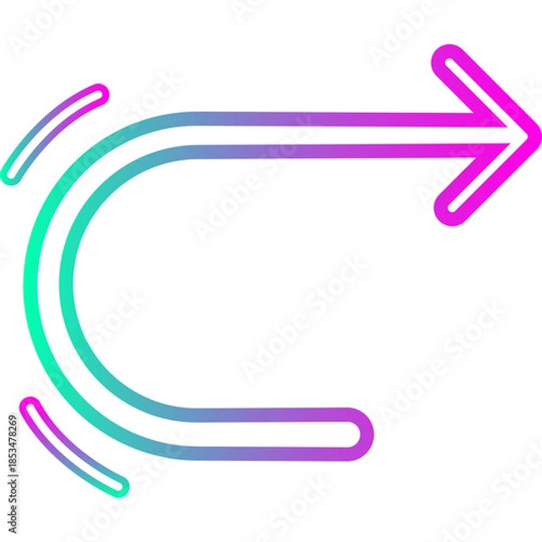 Obraz Neon Arrow Doodle