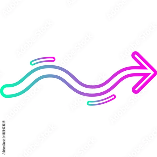 Obraz Neon Arrow Doodle