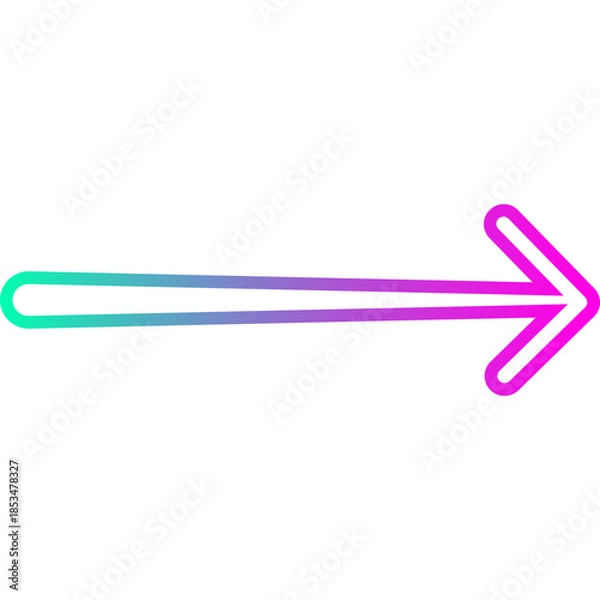 Obraz Neon Arrow Doodle