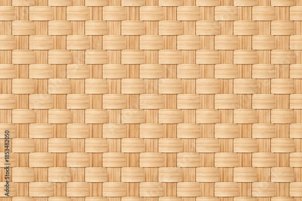 Obraz Seamless bamboo checkerboard weave texture background