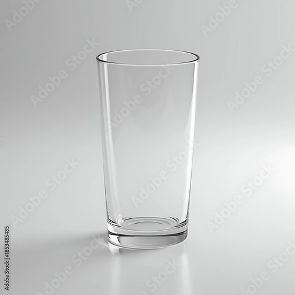 Fototapeta Empty Glass on Reflective Surface