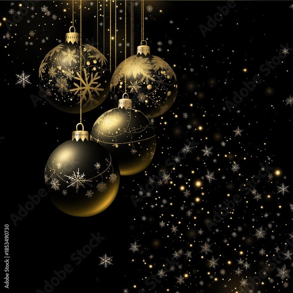 Obraz christmas background with balls