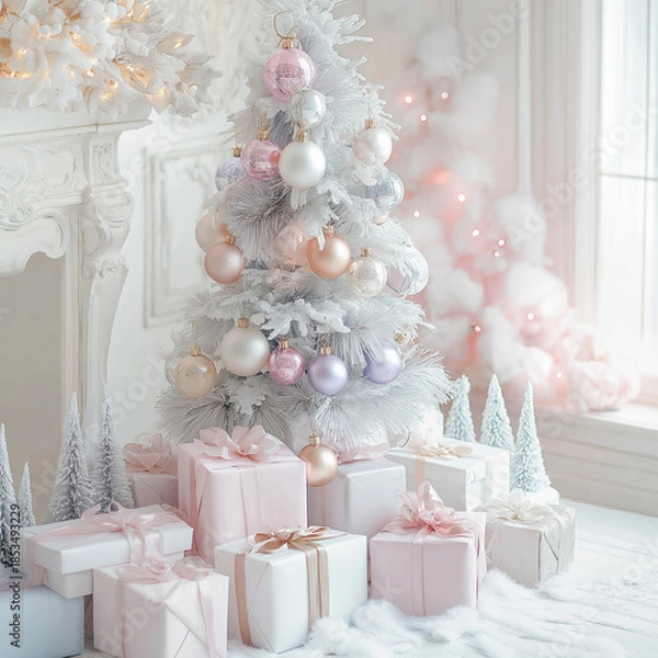 Fototapeta white wedding cake