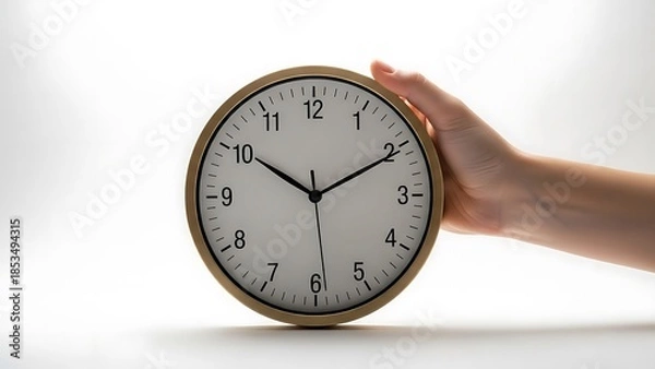 Fototapeta hand holding clock