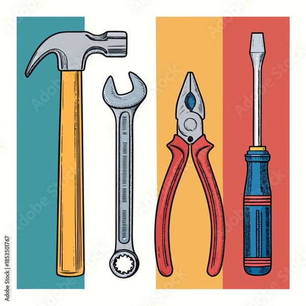 Obraz Industrial Tools Creative Visual Ideal for Marketing