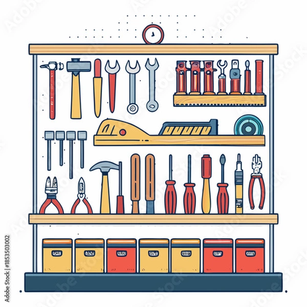 Obraz Elegant Hardware Store Tools Display Professional Photo