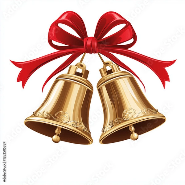 Obraz christmas bells isolated on white