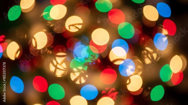 Obraz Colorful bokeh lights create festive background